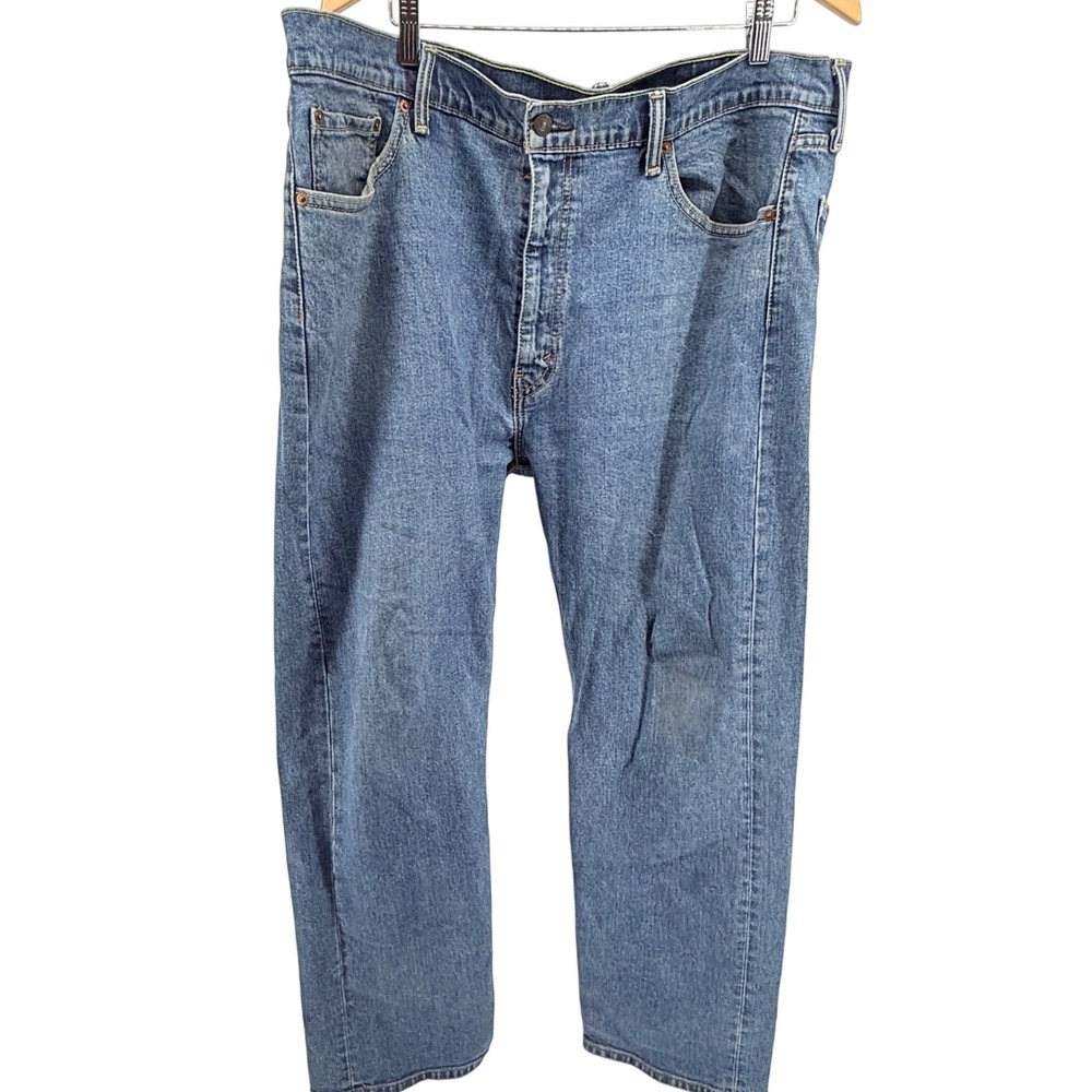 Y2K Levi's 505 Regular Fit Jeans Men's W42 L30 Light Wash Denim Pants